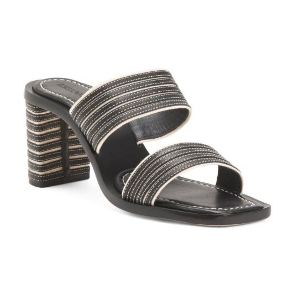 BERNARDO 1946 Made In Brazil Leather Bari Heeled Sandals